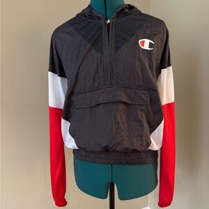 Champion Black and Red Hooded Jacket